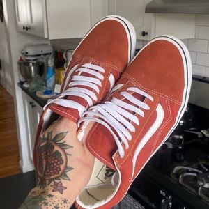 Barely worn Burnt Orange Old Skool vans
